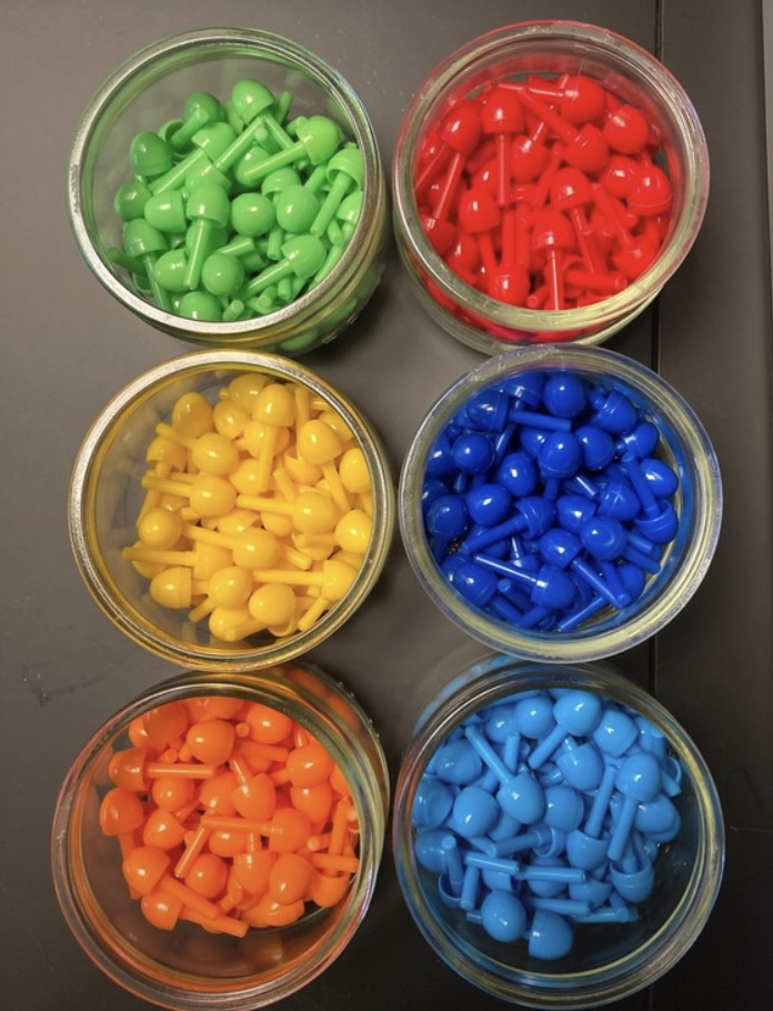 Lot de 60 picots colorés