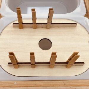 Insert en bois pour bac Trofast, task box pinces à linges