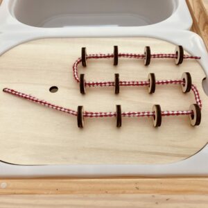 Insert en bois pour bac Trofast, task box enfilage