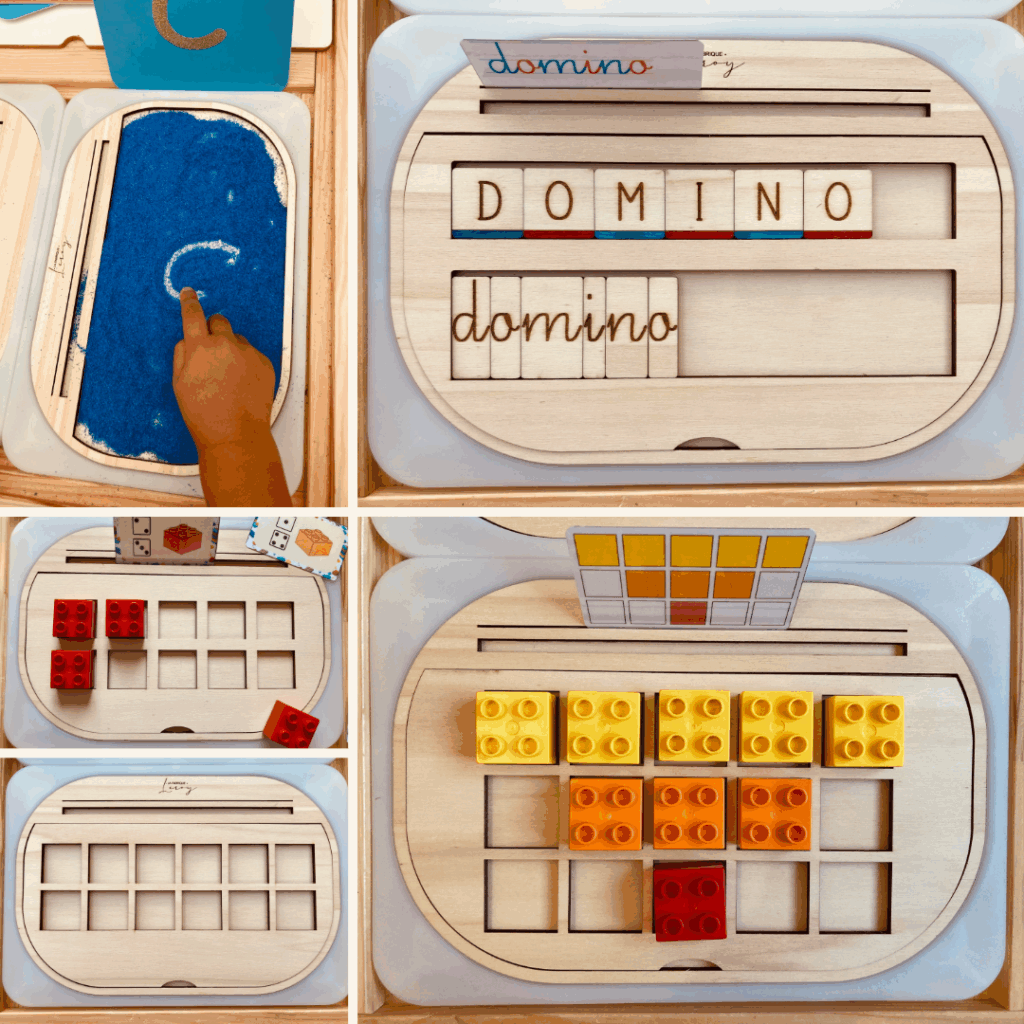 Planche modulable Montessori – lettres bois – planche éducative Trofast