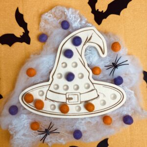 Support à encoches chapeau sorcier Halloween